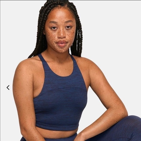 Outdoor Voices TechSweat Crop Blue Sports Bra Size Small - Picture 2 of 9